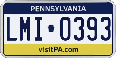 PA license plate LMI0393