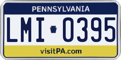 PA license plate LMI0395