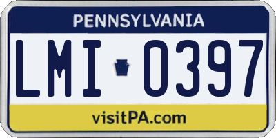 PA license plate LMI0397