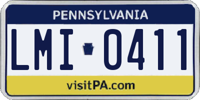 PA license plate LMI0411
