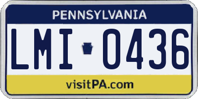 PA license plate LMI0436