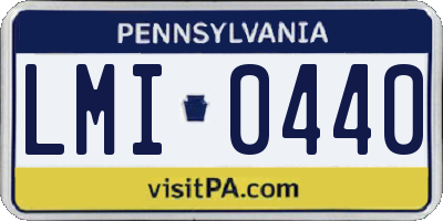 PA license plate LMI0440
