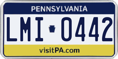 PA license plate LMI0442