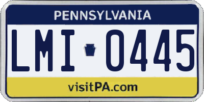 PA license plate LMI0445