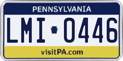 PA license plate LMI0446