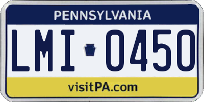 PA license plate LMI0450