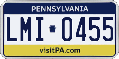 PA license plate LMI0455