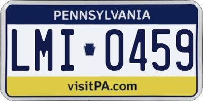 PA license plate LMI0459