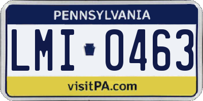 PA license plate LMI0463