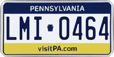 PA license plate LMI0464