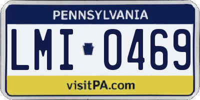 PA license plate LMI0469