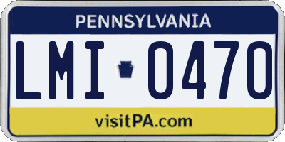 PA license plate LMI0470