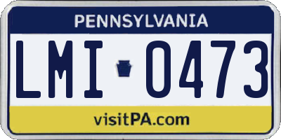 PA license plate LMI0473
