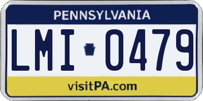 PA license plate LMI0479
