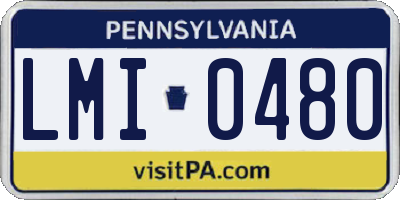 PA license plate LMI0480