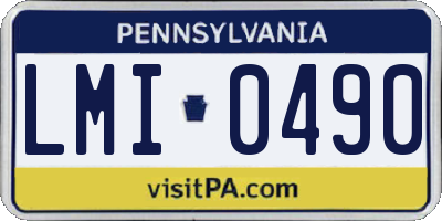 PA license plate LMI0490