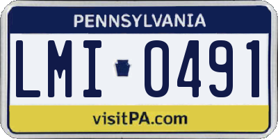 PA license plate LMI0491