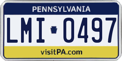 PA license plate LMI0497