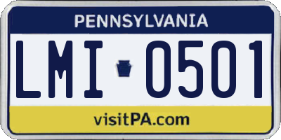PA license plate LMI0501