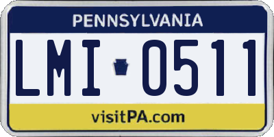 PA license plate LMI0511