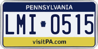 PA license plate LMI0515