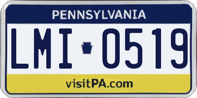 PA license plate LMI0519