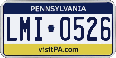 PA license plate LMI0526