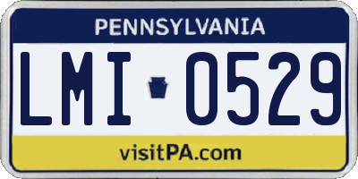 PA license plate LMI0529