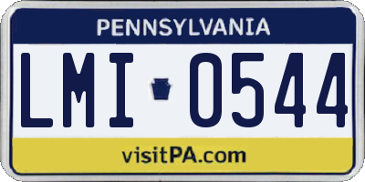 PA license plate LMI0544