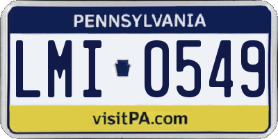 PA license plate LMI0549