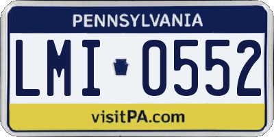 PA license plate LMI0552