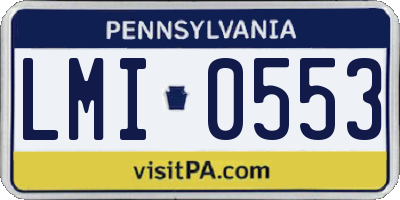 PA license plate LMI0553