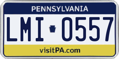 PA license plate LMI0557