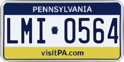 PA license plate LMI0564
