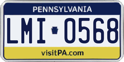 PA license plate LMI0568