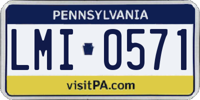 PA license plate LMI0571