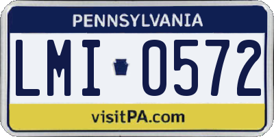 PA license plate LMI0572