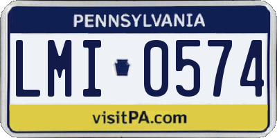 PA license plate LMI0574