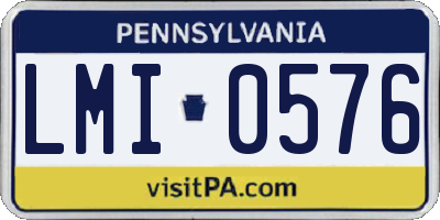 PA license plate LMI0576