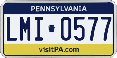 PA license plate LMI0577