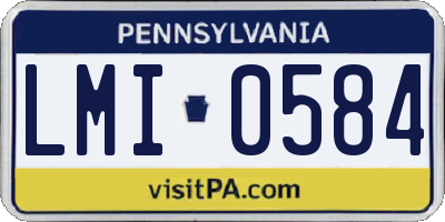 PA license plate LMI0584
