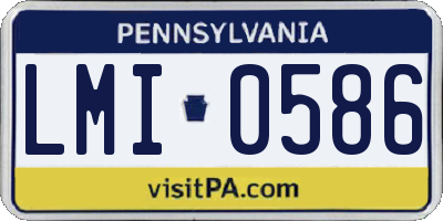 PA license plate LMI0586