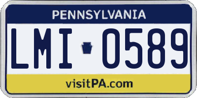 PA license plate LMI0589