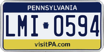 PA license plate LMI0594