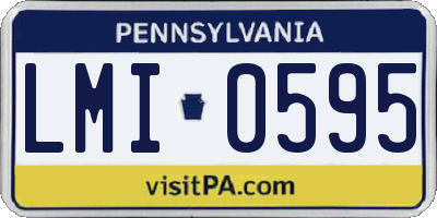PA license plate LMI0595