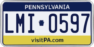 PA license plate LMI0597