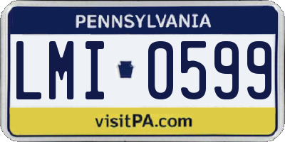 PA license plate LMI0599