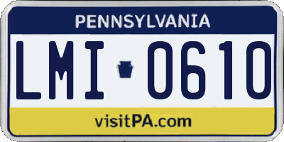 PA license plate LMI0610
