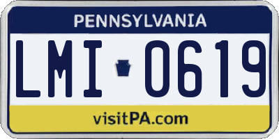 PA license plate LMI0619