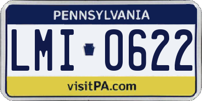 PA license plate LMI0622